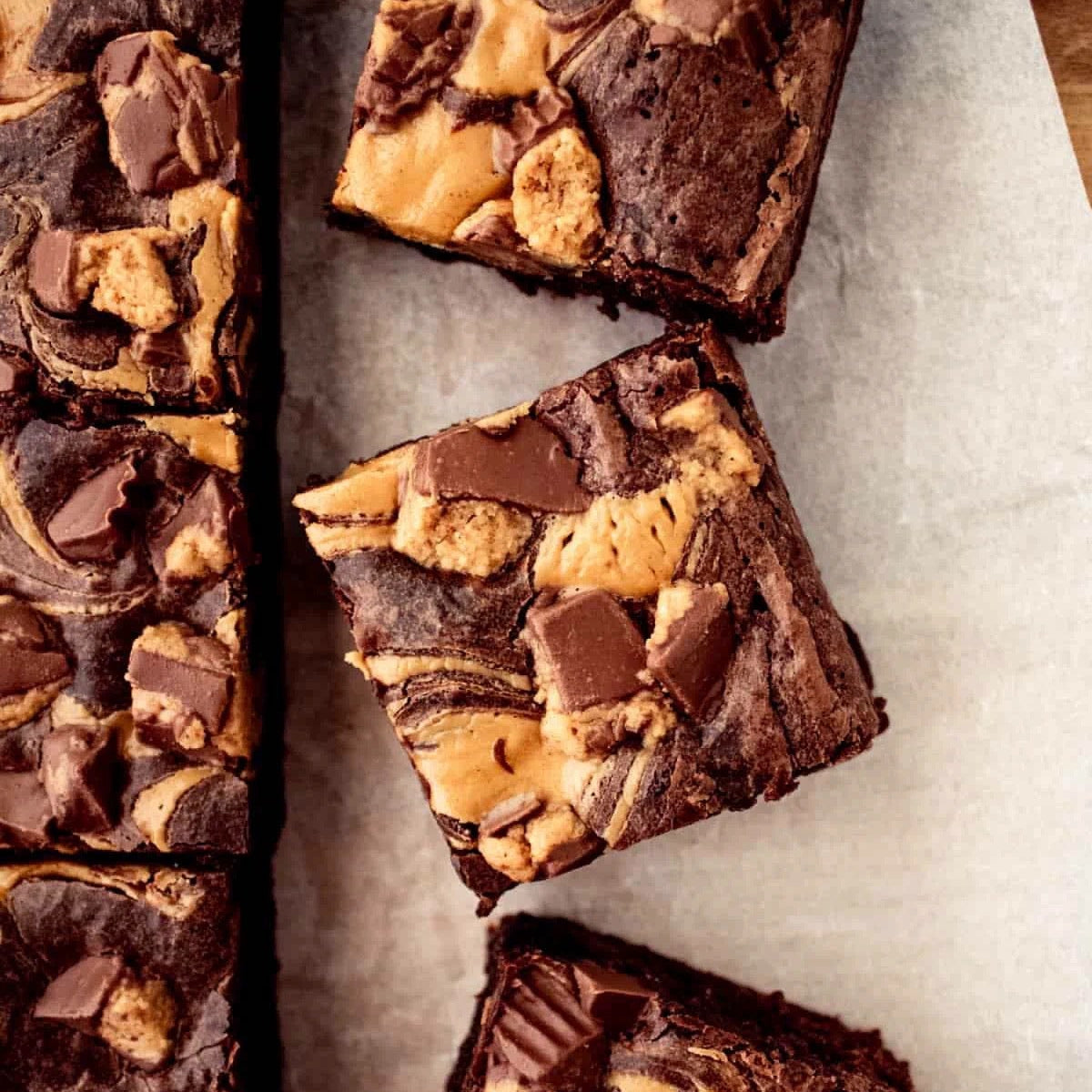 Peanut Butter Loaded Brownies