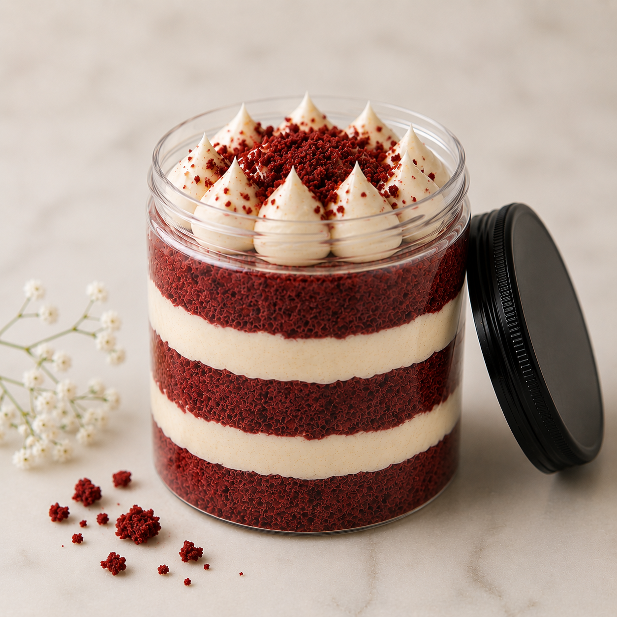 Red Velvet Cake Jar