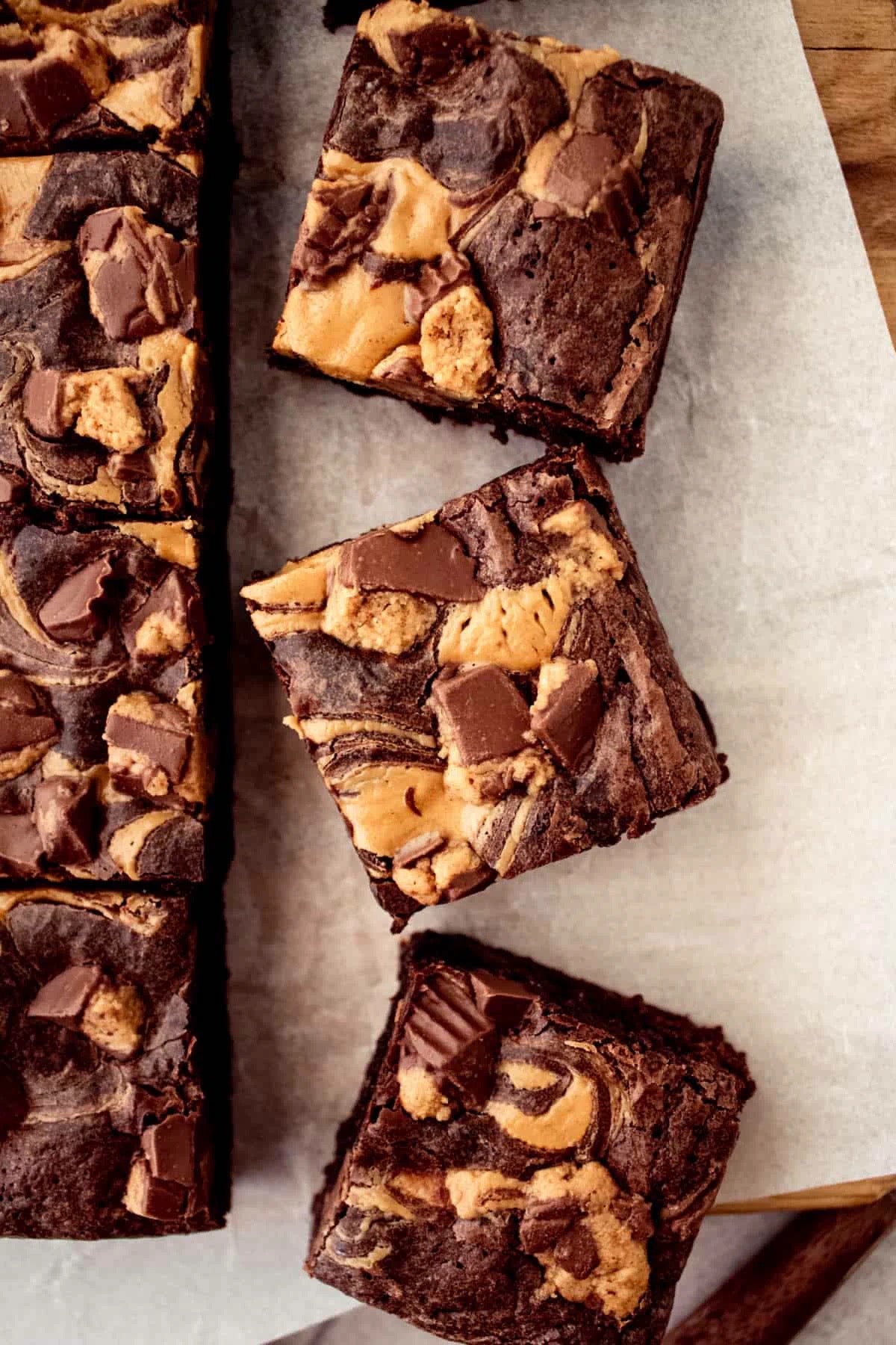 Peanut Butter Loaded Brownies