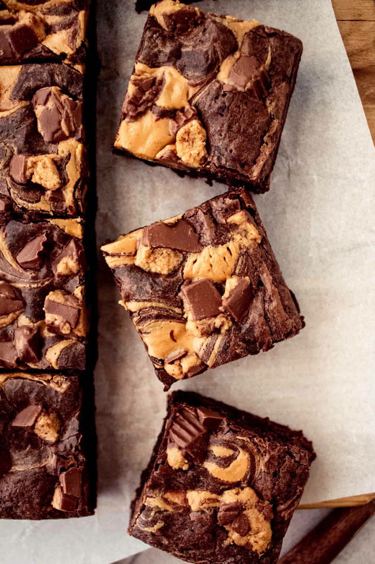 Peanut Butter Loaded Brownies