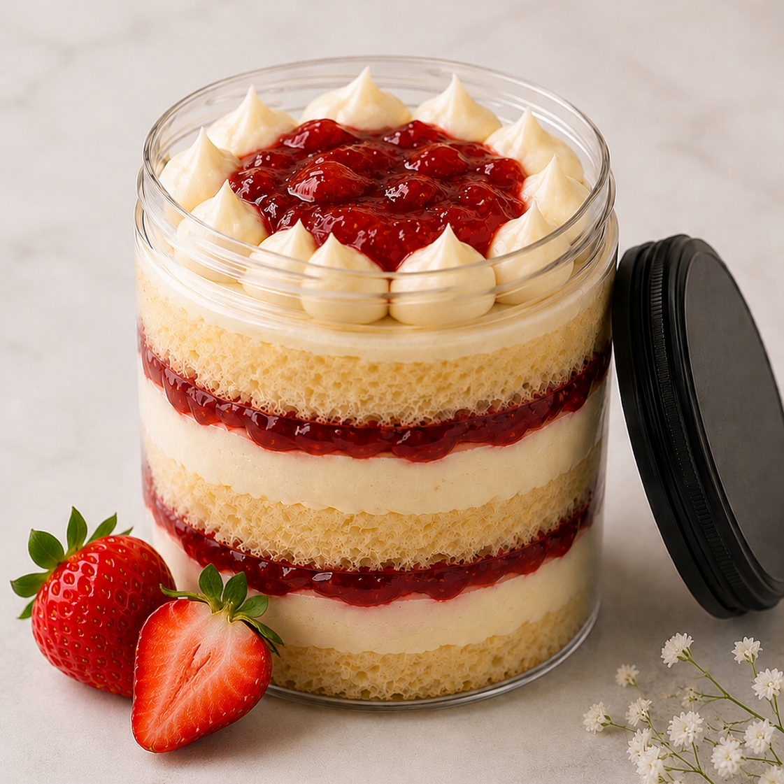 Victoria Sponge Cake Jar